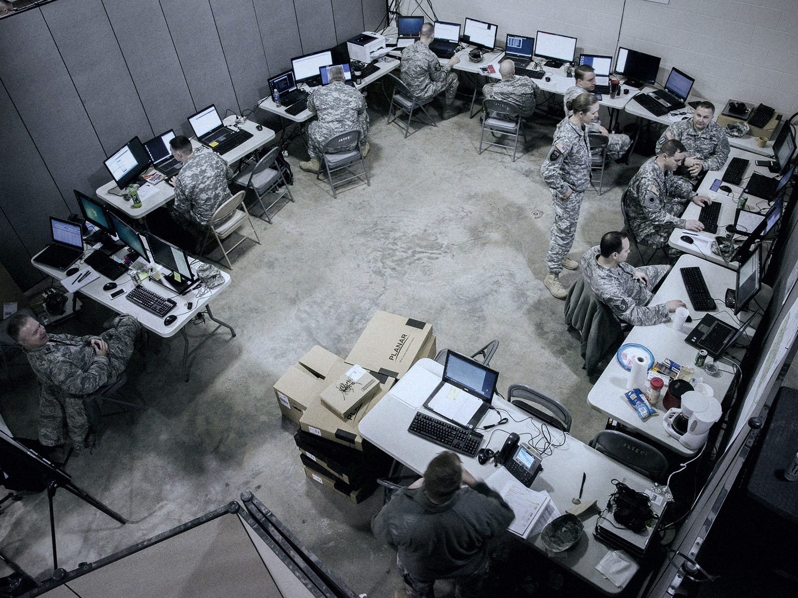 Cyber defence operations room